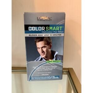 L'Oreal Color Smart Hair Color for Men Light Brown Blends gray away NEW Kit